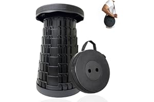 Upgraded Telescopic Stool Collapsible Portable Folding Stool Max 400lbs Foldable Retractable Chair Seat for Camping Travel Hi