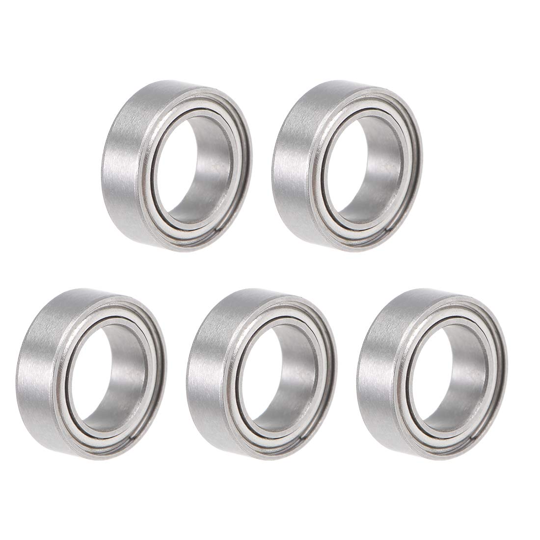 sourcing map SMR85ZZ Deep Groove Ball Bearings 5x8x2.5mm Stainless Steel Double Shielded 5pcs