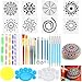 Mandala Dotting Tools, Angela&Alex Mandala Painting Tool Kits Brushes Paint Tray for Painting Rocks Coloring Drawing and Drafting Art Supplies