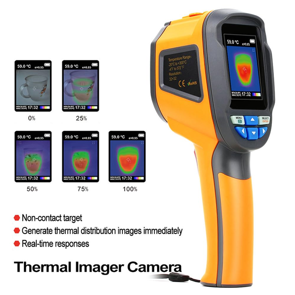 HT-04D Thermal Imaging Camera, 160 x 120 IR Resolution/19200...