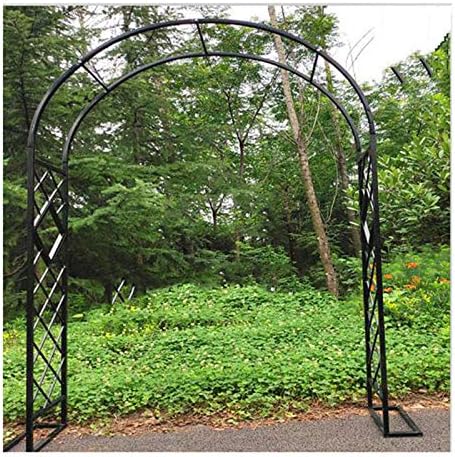 ガーデンアーチ トレリス 薔薇アーチ バラアーチ スライド ローズアーチ ブラック フラワーアーチ パイプ径 mm 省