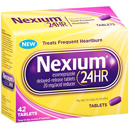 UPC 305732451428, Nexium 24HR Delayed Release Heartburn Relief Tablets, Esomeprazole Magnesium Acid Reducer (20mg, 42 Count)