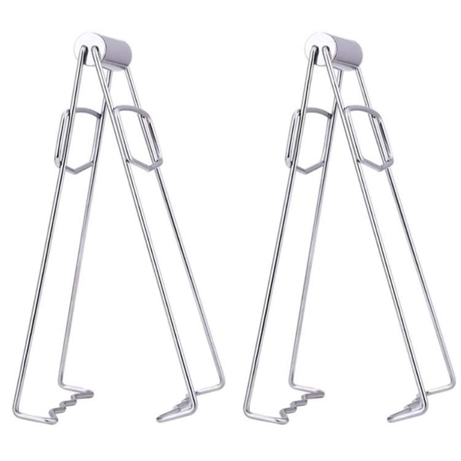 HREDZEO Hot Plate Gripper,2 PCS Stainless Steel Bowl Pot Pan Plate Dish Gripper Clip Hot Dish Lifter Microwave Oven Anti-scalding Clip Foldable Bowl Clip Cooking Tool for Kitchen