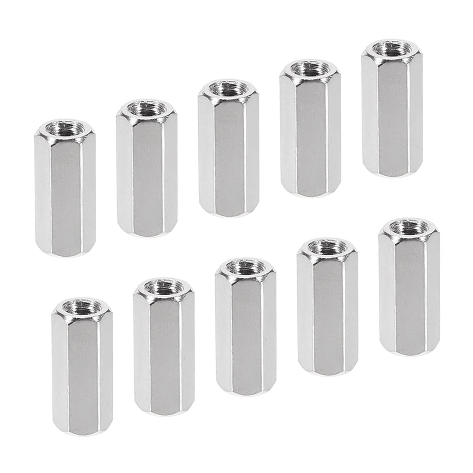YOKIVE 10 Pcs M4 Spacers, Brass Hex PCB Standoffs Nuts, Keep Height Consistent, Great for Motherboard, Circuit Board, Electronics (Silver Tone, 12mm)