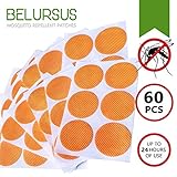 Belursus Mosquito Repellent Patch / 3cm Resealable 60 Units / Premium Japan natural essential plant oils /100% Natural Mosquito Repellent / 24-Hour Protection / Simply Apply to Skin and Clothes