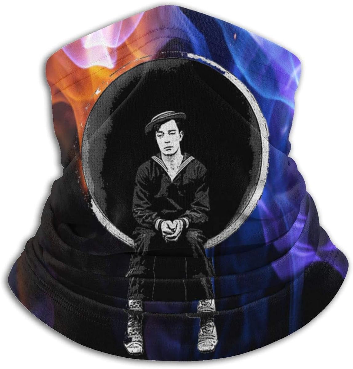 The Navigator - Buster Keaton Neck Windproof Bandanas Face Mask Headwrap Face Balaclava Scarf Headband Microfiber Neck Warmer Mask Black