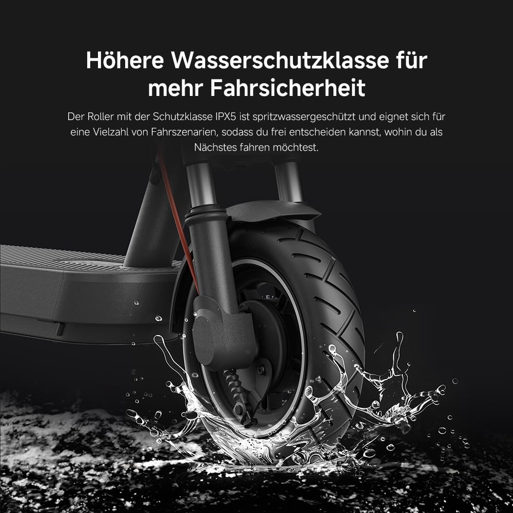 Xiaomi 5 Pro E-Scooter mit Straßenzulassung (max. 20km/h, bis zu 60km Reichweite & 22% Steigung, Federung vorne, 10" Luftreifen, Blinker, Dual-Bremssystem, Traktionskontroll-System, App) 6