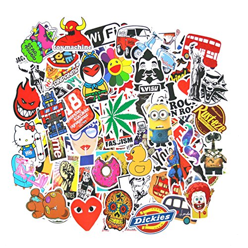 Sticker Pack 100Pcs,KONLOY Waterproof Vinyl Stickers for Wat