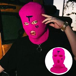 1Pc Embroidery Balaclava Face Mask 3-Hole for Cold