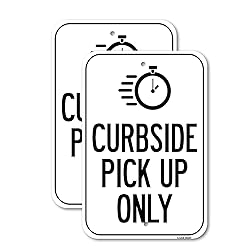 (2 Pack) Clock Curbside Pick Up Only | 12" X