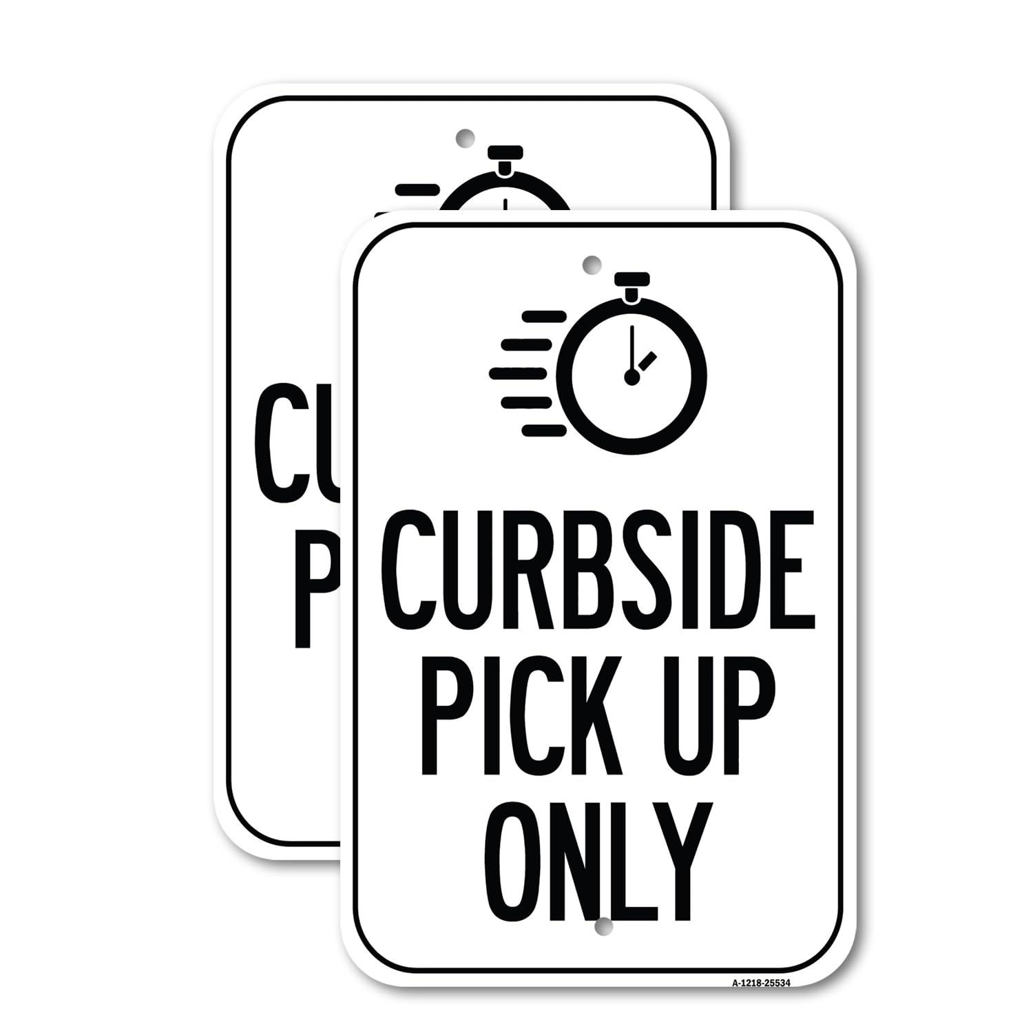 (2 Pack) Clock Curbside Pick Up Only | 12" X