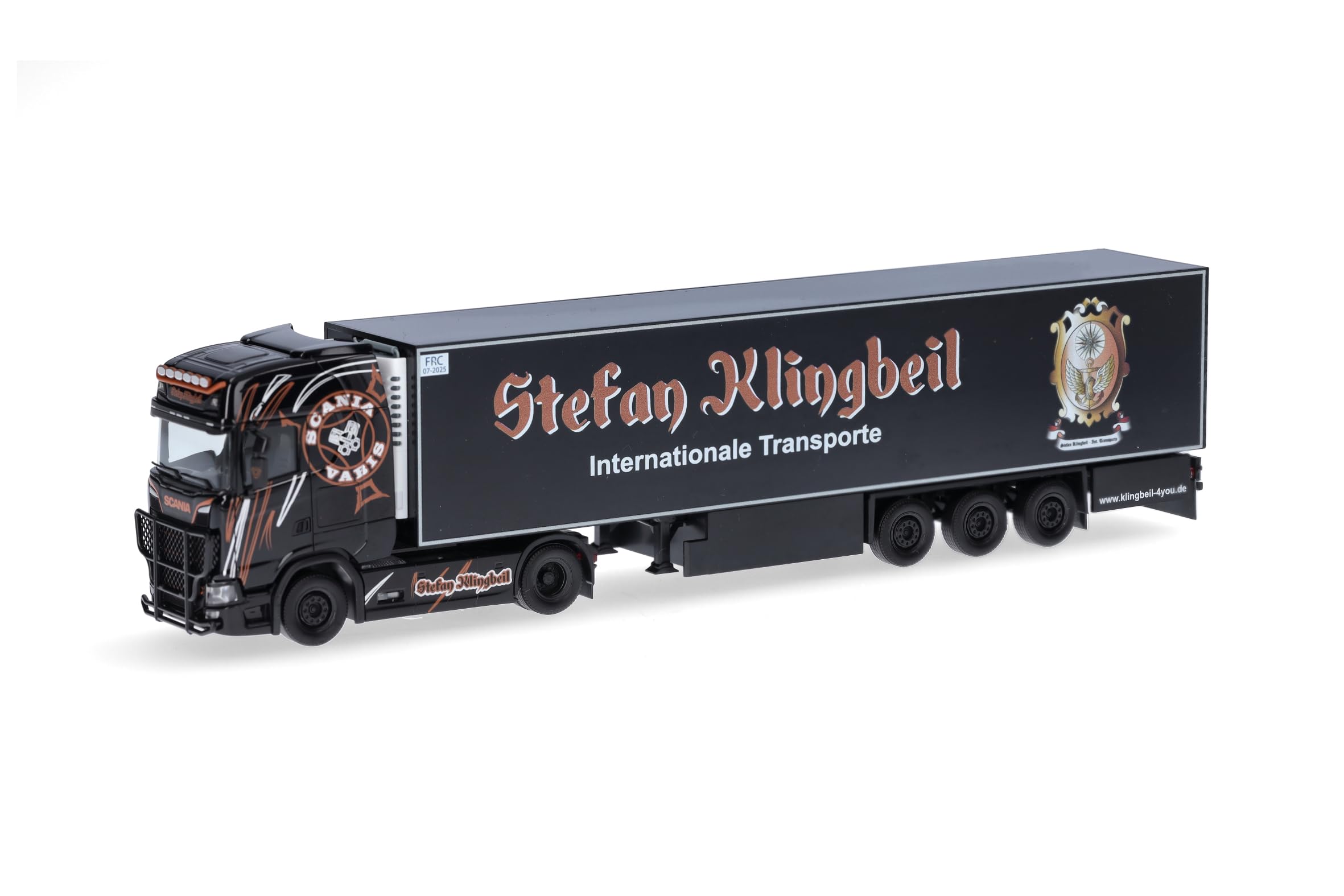 herpa Scania CS20 HD Kühlkoffer-Sattelzug Stefan Klingbeil (Hessen/Gladenbach) Truck Model 1:87 Scale Collector's German Model Plastic Figure