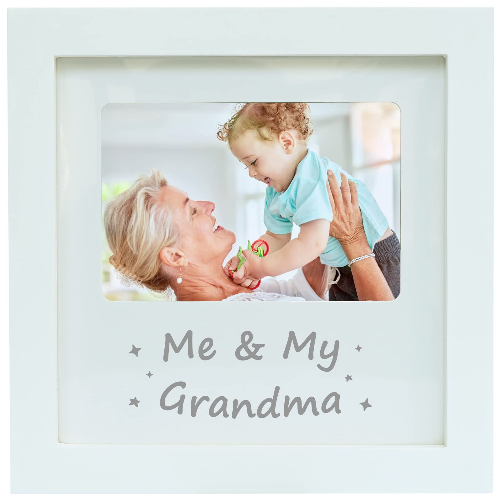 Me & My Grandma Picture Frame, Baby Keepsake, White, 8.26