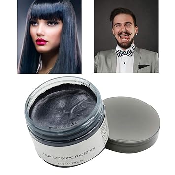 Amazon Com Mofajang Hair Color Wax Styling Cream Mud Temporary Hair Dye Wax Natural Hairstyle Dye Pomade For Party Cosplay Halloween 4 23 Oz Black Beauty