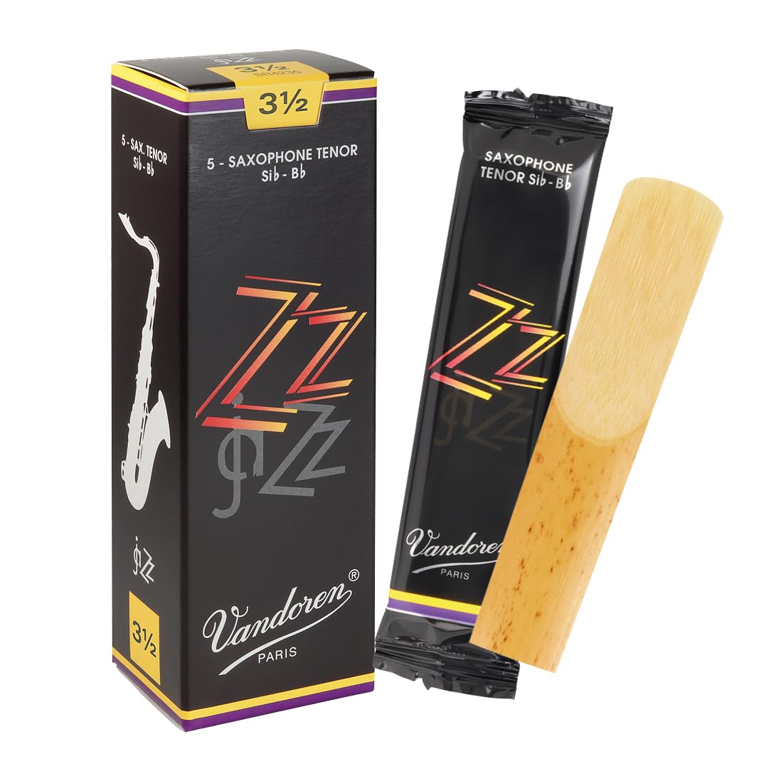 Vandoren ZZ Tenor Saxophone Reeds - Box of 5 - Strength 3.5