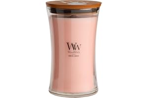 WoodWick Large Hourglass Candle Coastal Sunset Scent Crackles as it burns Premium Soy Blend Wax 21oz Perfect for gifting