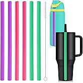 Straw Replacements for HydroJug 40oz, BPA-Free Plastic Replacement Reusable Drinking Straws with Cleaning Brush Water Bottle Replacement Accessories for Owala FreeSip 24/32oz