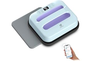 EASYCOUNT E Heat Press 12"X10", Smart Heat Press Machine with Built-in Bluetooth for T-Shirts, Pillows, Tote Bags & More, with Mat (12"X 12")