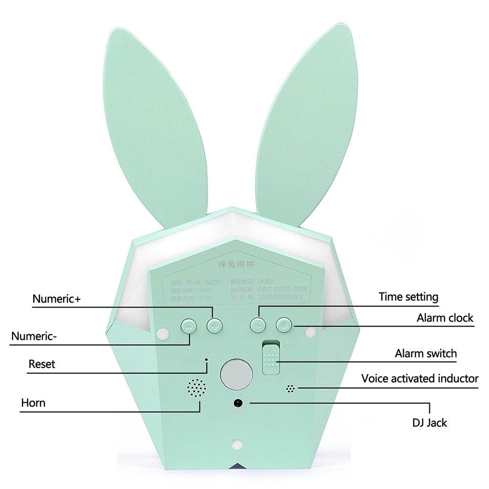 AOLVO – Despertador Digital de Conejo – Batería de Litio integrada ...