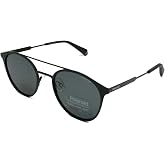 Polaroid Unisex Adult PLD 2052/S Round Black Polarized Sunglasses