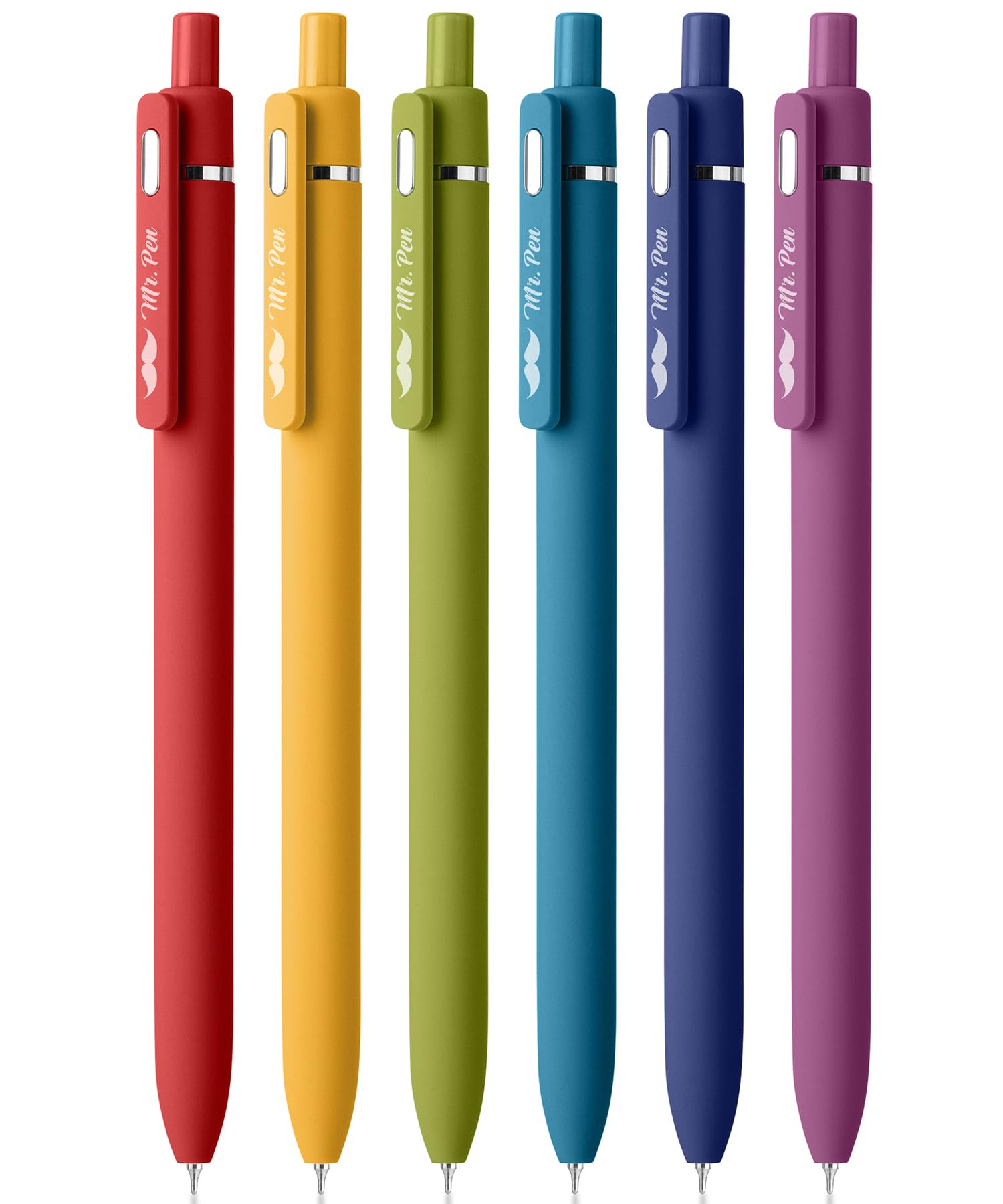 Photo 1 of Mr. Pen- Retractable Gel Pens for Journaling, 6 Pack, 0.5 mm Black Ink, Vintage Barrels, Smooth Writing Aesthetic Pens for Women