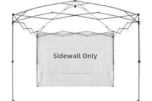 FLOUREE Canopy Sidewall for 10x10 Pop up Canopy Party Tent, UV Protection and Waterproof for Outdoor Event Tents, Vendor Booths, for Backyard, Patio, Camping Sun & Rain Shade (1 Sidewall Only, White)