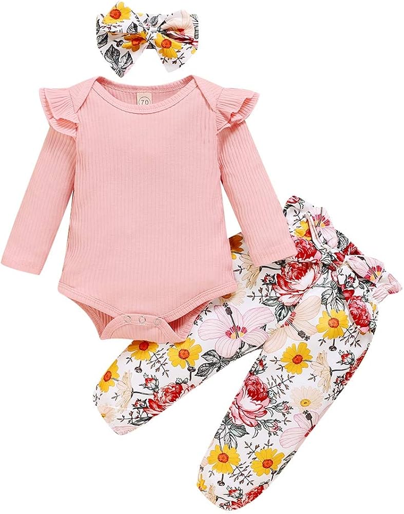 Shiningbaby Baby Girl Outfits Newborn Clothes Sets TShirt Top Knitted