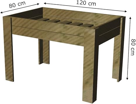AD servicios Mesa de Cultivo 80 x 120 x 80 cm: Amazon.es: Jardín