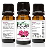Biofinest Monarda Essential Oil (Bee Balm, Wild Bergamot) - 100% Pure Organic Therapeutic Grade - Best for Aromatherapy, Ease Stress Anxiety Depression Nausea Digestion Wounds - FREE E-Book (10ml)