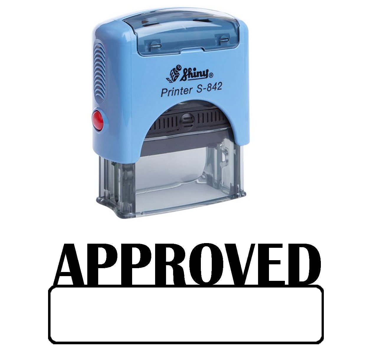 Printtoo Approved Self Inking Rubber Stamp Office Stationery Custom Shiny Stamp