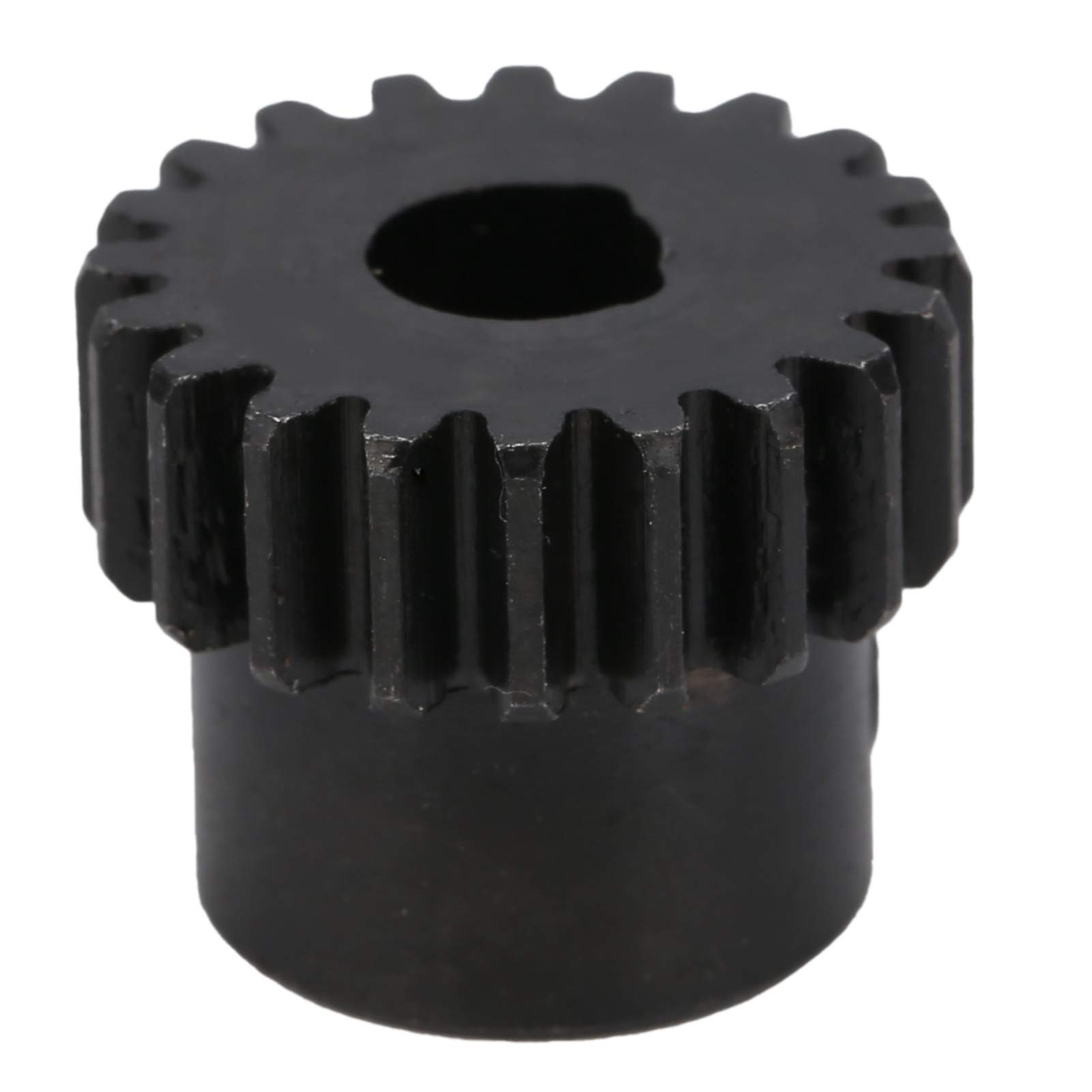 Yunseity Motor Pinion Gear, 6mm / 0.236inch D Holes 0.8 Modulus Cast Steel Metal Motor Pinion Gear, 24 Teeth Pinion Gear, Installed with Two Set Screws, Industrial Robot Acessories