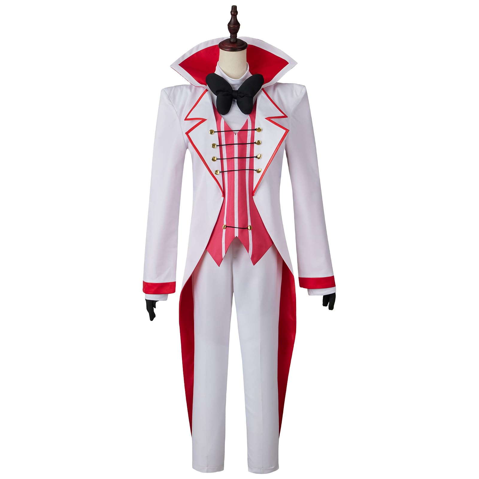 Photo 1 of UPUPCOS Adult Cosplay Costume White Stand Collar Long Coat Uniform Full Set Halloween Outfit