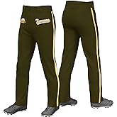 KXK Custom Full Length Baseball Pant with Knit-in Pinstripes Personalized Text or Logo/Adult Size/Multiple Colors