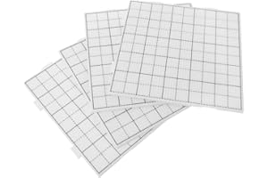 GALPADA 4pcs 2.6mm White Lined Fuse Beads Pegboards 52x52 Holes Square Bead Melting Boards for DIY Craft