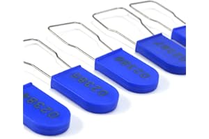 100 PCS Plastic Wire Padlocks, Numbered Plastic Padlocks Security Seals Electric Meter Seal Disposable Anti-Tamper Locks, Blu