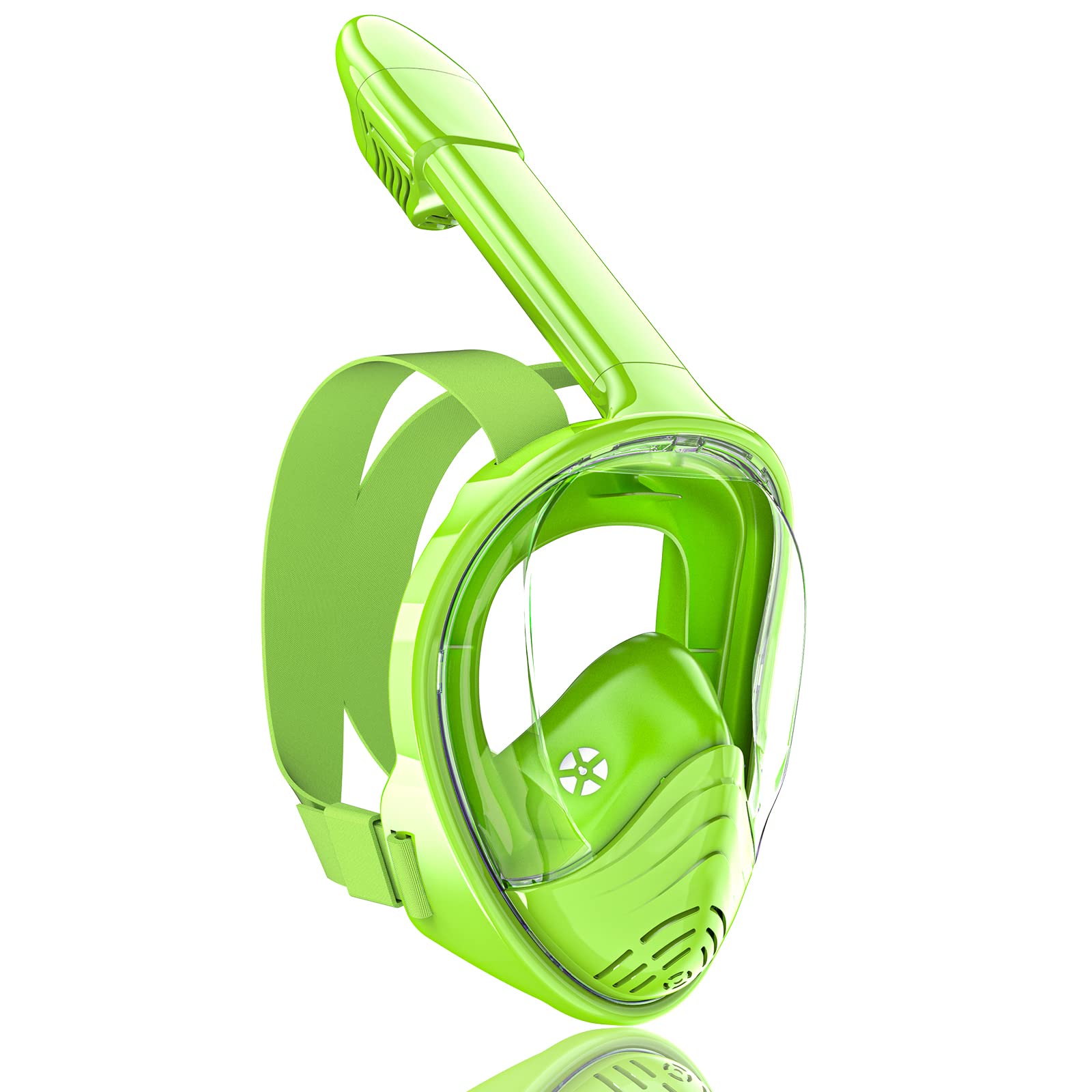 Photo 1 of QingSong Kids Snorkel Mask Full Face, Snorkeling Set with Camera Mount, 180 Degree Panoramic View Snorkeling Gear Anti-Fog Anti-Leak