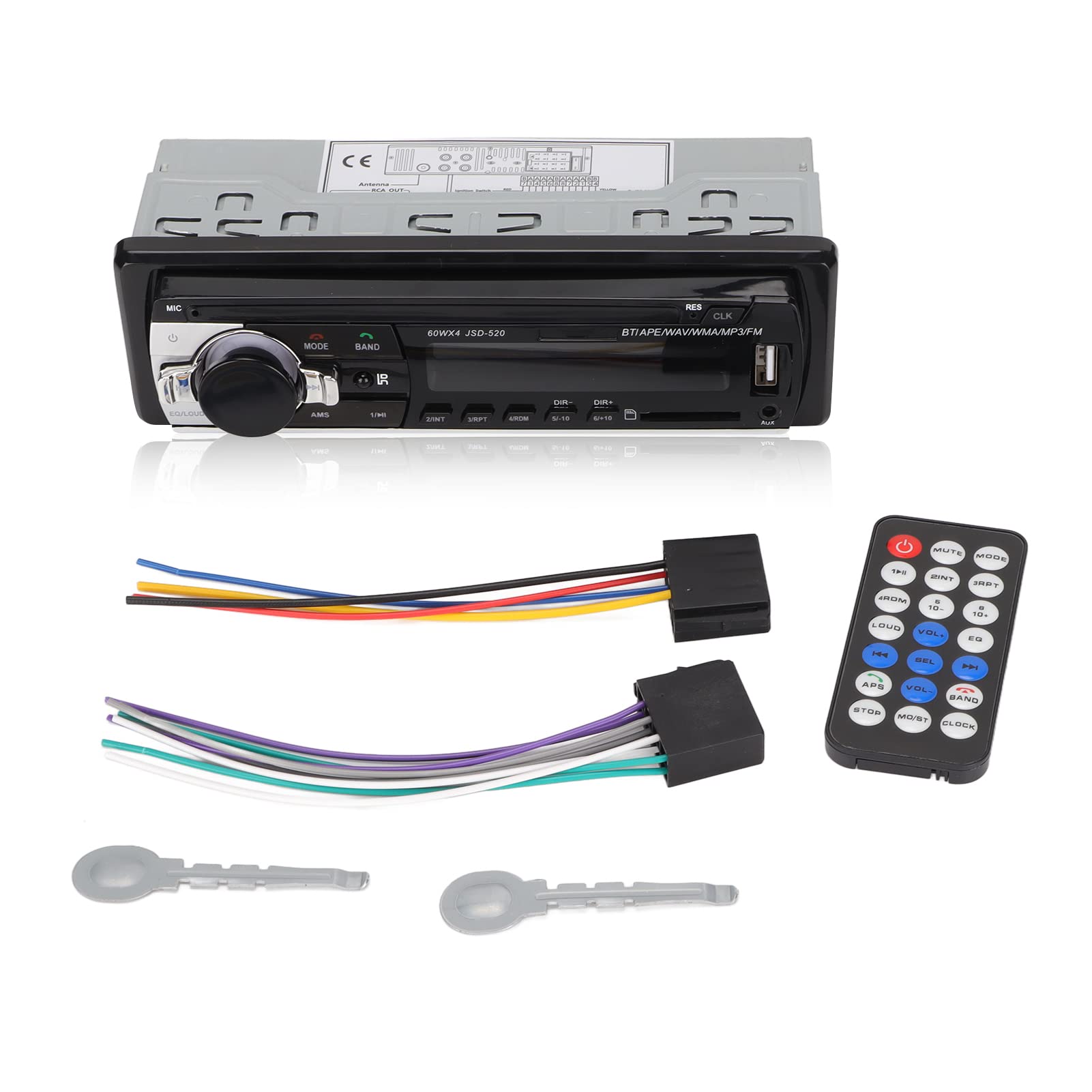 Car Radio, Multimedia Car Stereo Bluetooth Audio and Hands-Free Calling, Voice Broadcast, Dual BT Player, AI Voice Control, MP3/USB, FM Radio, Support Record Audio