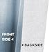 Linen Sheer Rod Pocket Curtain Panels Natural and Draped Window Draperies & Curtains Sheer Living Room Curtains for Bedroom, Bluestone Ombre Two Tone, 2 Panels
