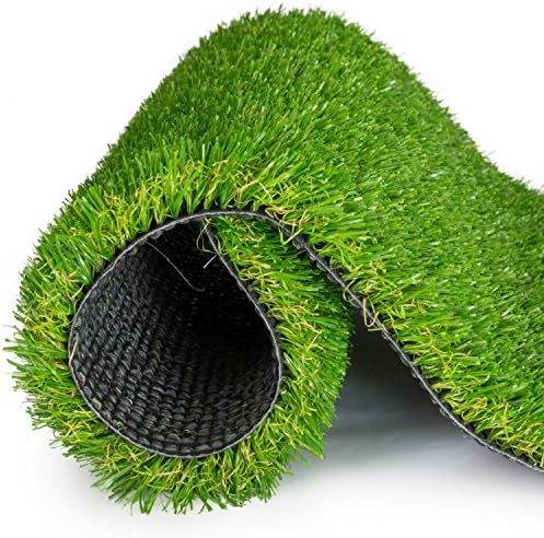 Highland Farms Select Garden Non-toxic Artificial Grass/Realistic & Soft Turf/Fake Synthetic Grass for Pet or Outdoor Decor with Drainage Holes & Rubber Backing, 1.6-inch Blade Height