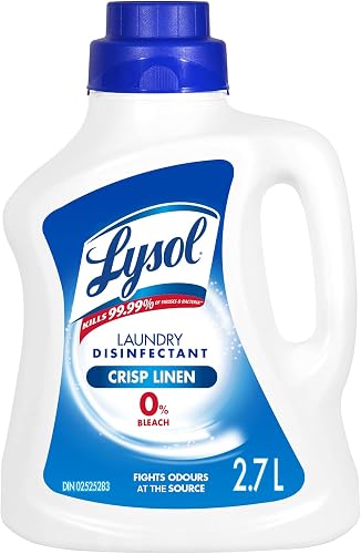 Lysol® Laundry Disinfectant, Crisp Linen, 2.7 L, 0% Bleach, Eliminates germs that detergents may leave behind*