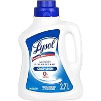 Lysol® Laundry Disinfectant, Crisp Linen, 2.7 L, 0% Bleach, Eliminates germs that detergents may leave behind*