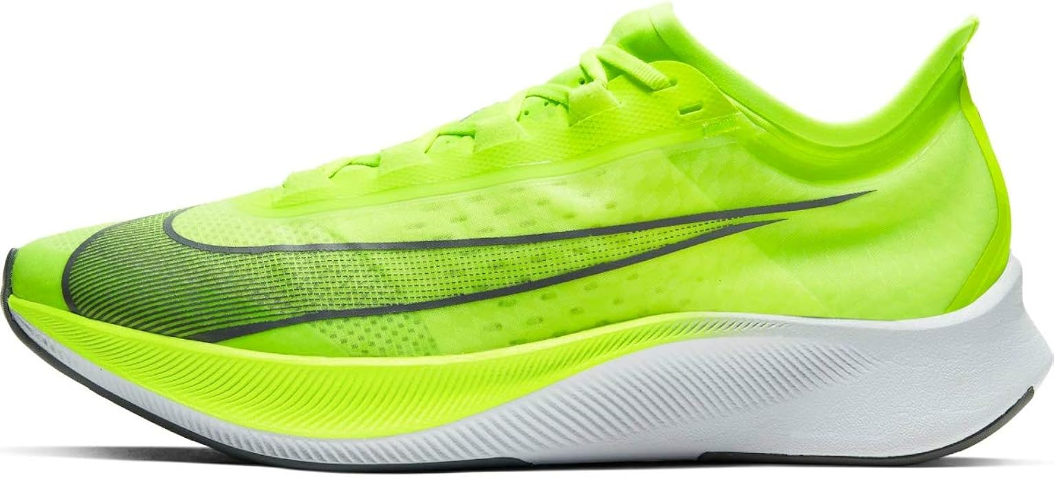 Amazon ナイキ ズーム フライ 3 Zoom Fly 3 At40 700 メンズ 陸上 厚底 ランニングシューズ フラッシュイエロー グレー ランニング