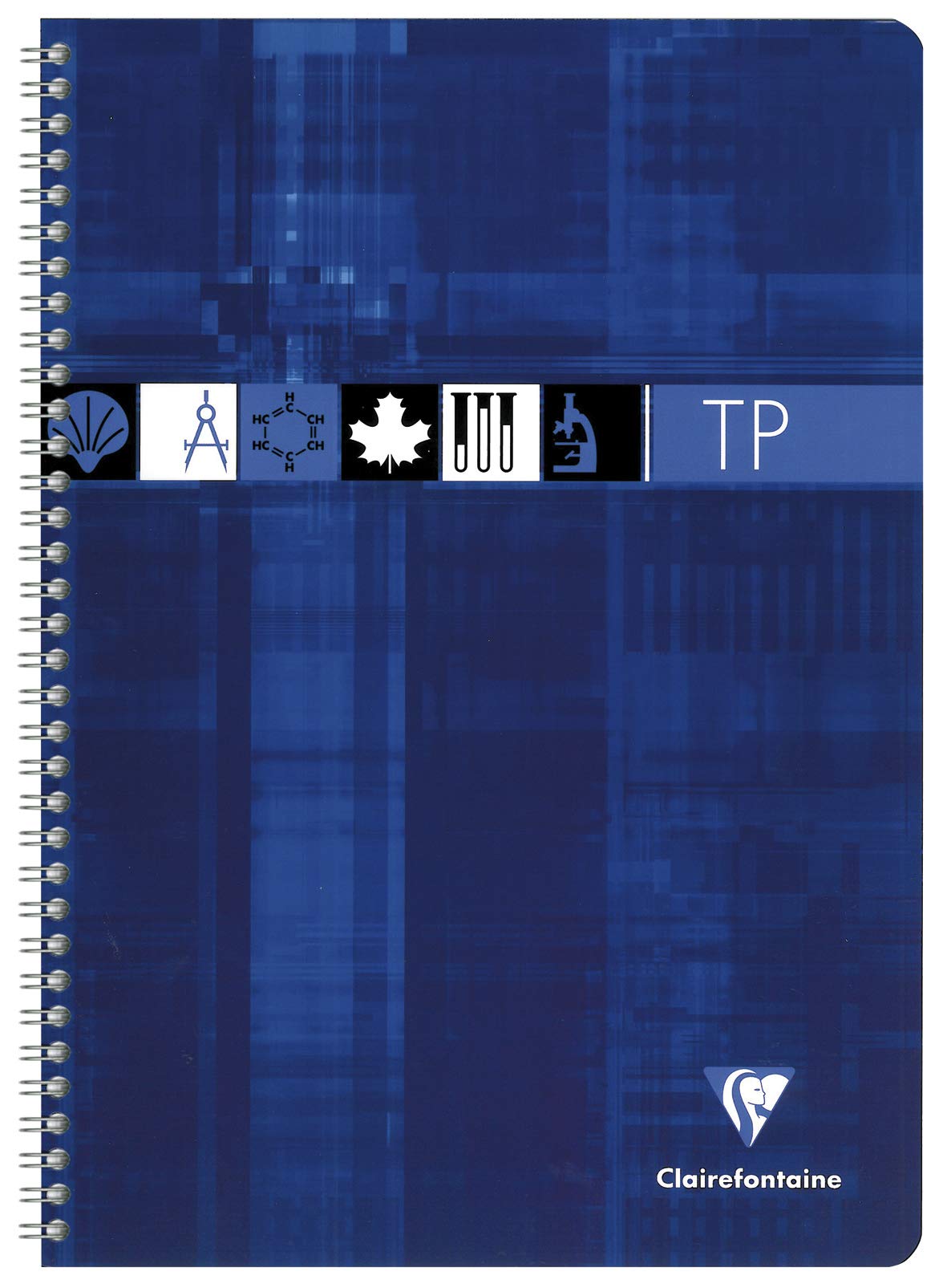Clairefontaine 8937C Set of 10 Spiral Notebooks for Practical Work - A4 21x29.7cm - 80 Seyes Ruled Pages 90 g, Plain White 125g - Card Cover - Random Colours โ image 1