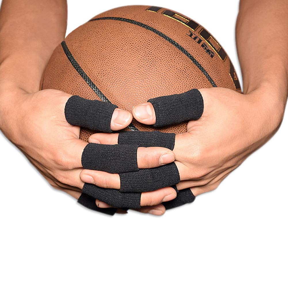10pc Finger Support Protector Finger Guard Thumb Braces Elastic Finger Support Sleeves Finger Tube Bandage Finger Tape Sports Aid for Basketball Volleyball Basebal Tennis Badminton Cricket