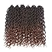 3 Packs/Lot Faux Locs Crochet Hair Braids 24 Roots/Pack Goddess Faux Locs with Curly Ends Deep Wave Crochet Twist Synthetic Braiding Hair Extension (3 Packs,1B/30)