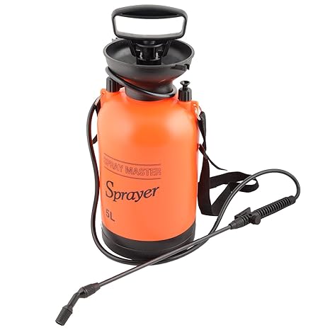 Agricom Spray Master Garden Pressure Sprayer (18 cms X 43 cms, Orange, 5L)