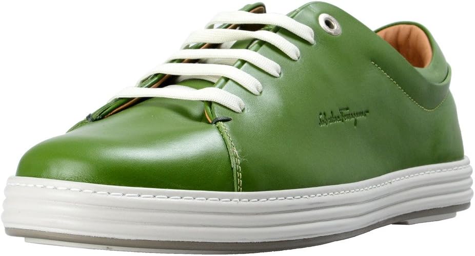 green leather sneakers