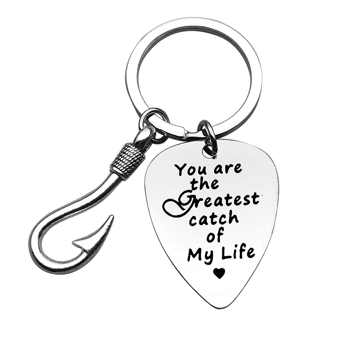 Huwujiu Anniversary Keyring Gifts for Boyfriend Husband Fiance You are the Greatest Catch of My Life Keyring Wedding Christmas Birthday Gifts Valentines Day Gifts for Him