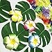 Tytroy Green Tropical Leaves Artificial Palm Monstera Hawaiian Luau Party Decoration (48 pc)
