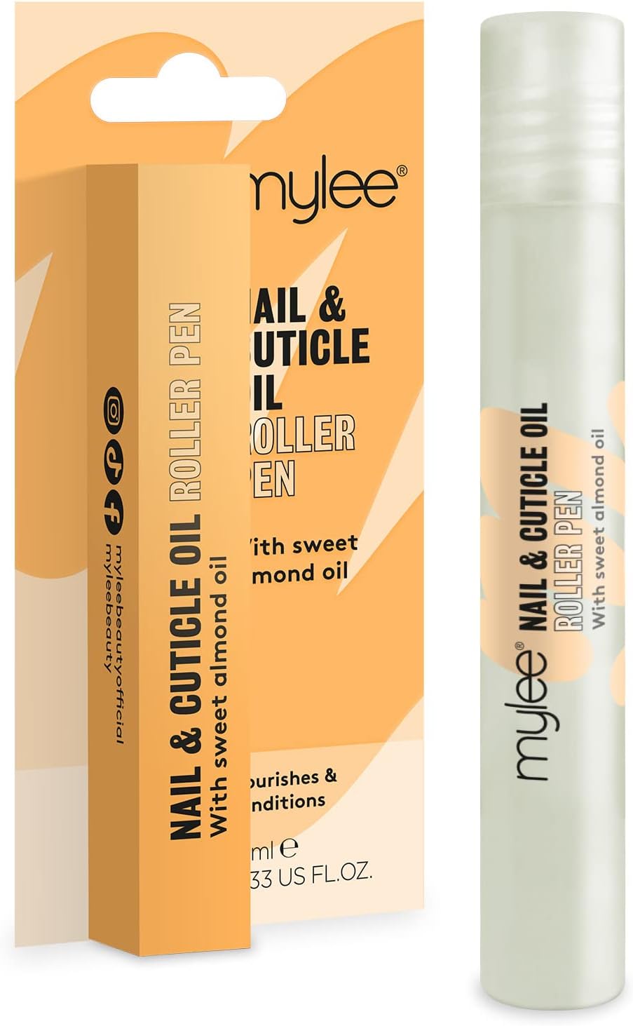 MYLEE Nail & Cuticle Oil Rollerball Pen 10ml Deep Hydration Non Greasy